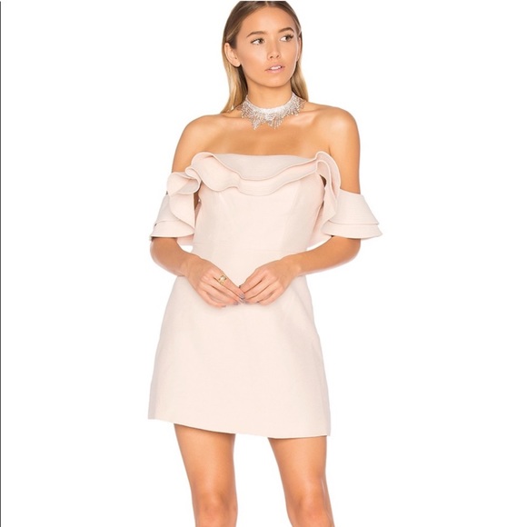 C/MEO COLLECTIVE (Revolve) First Impression Ruffle Dress in Blush size XS - Picture 1 of 7